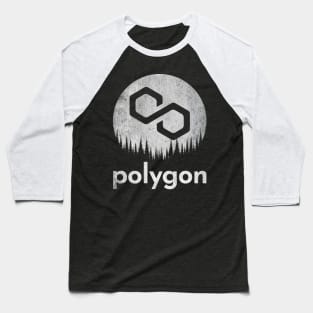 Vintage Polygon Matic Coin To The Moon Crypto Token Cryptocurrency Wallet Birthday Gift For Men Women Kids Baseball T-Shirt